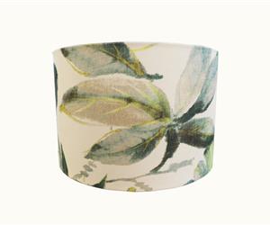 Abat-jour - Padrão Folhas Verdes Aveludado