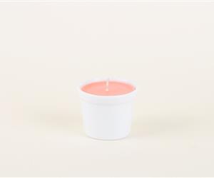 Vaso com Vela - Coral