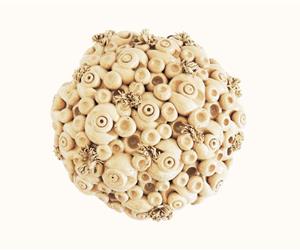 Escultura - Aplique Parede - Bege