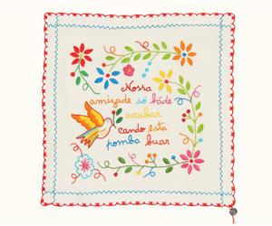 Lenço Namorados bordado  - M