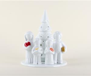 Árvore Família - Vidrado - Pais e 2 Filhos