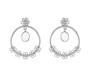 BRINCOS TERESA COLLECTION PR - PEDRA BRANCA