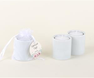 Porta-velas Alto Cinza