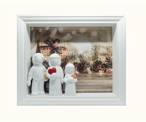 Moldura da Família - Natal - Casal c/ Filha