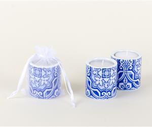 Porta-velas Alto Azulejo