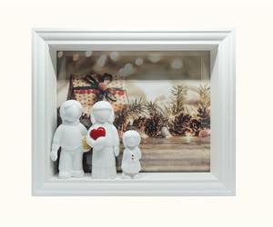 Moldura da Família - Natal - Casal c/ Filha