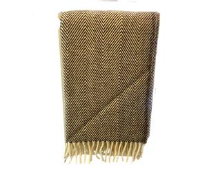 Manta 100% Lã "Serra Estrela" - Bege Escuro