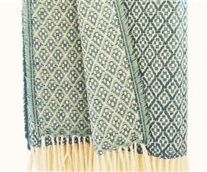 Manta 100% Lã Natural - Flor