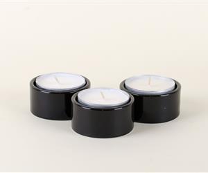 Porta-velas Baixo Preto