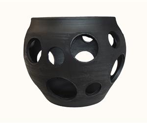 Castiçal Decorativo - Barro Preto