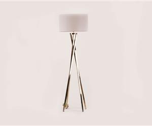 Candeeiro Pé - Dourado Temperado