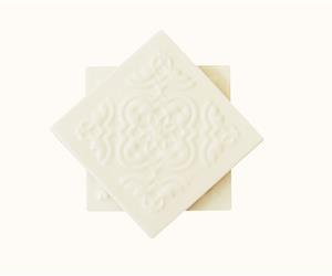 2 Azulejos Flor - Base de Copo - Branco