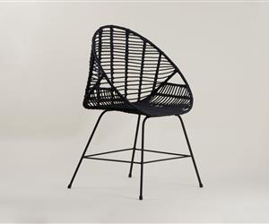 Cadeira em Vime - Pintura Preto