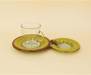 Chávena Chá & Prato Biscoitos  - Quiwi