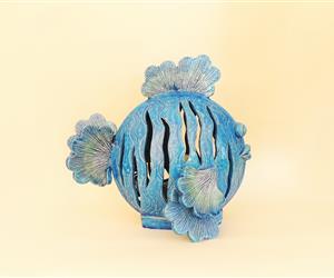 Peixe Balão - Candeeiro - Azul Escuro