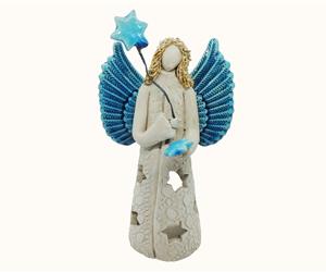 Anjo - Grés vidrado - Luminária - L