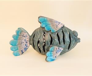 Peixe Balão - Candeeiro - Azul Acinzentado