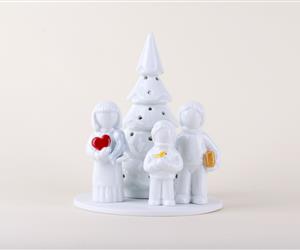 Árvore Família - Vidrado - Pais e 2 Filhos