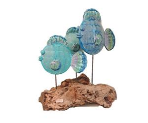 Escultura "Mar" - 3 Peixes 