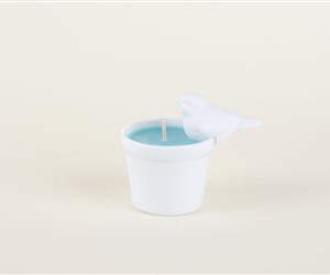 Vaso com Passarinho Vela - Azul