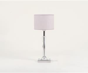 Candeeiro Mesa Vidro e Aço