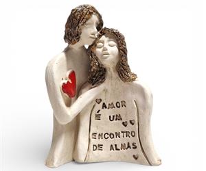 Escultura Namorados "Encontro"