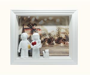 Moldura da Família - Natal - Casal c/ Bébé