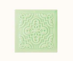 Azulejo Flor - Base de Copo - Verde Água