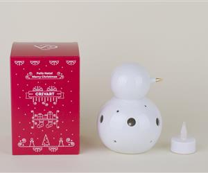 Boneco de Neve Luminária - Ouro Matte