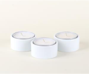 Porta-velas Baixo Branco